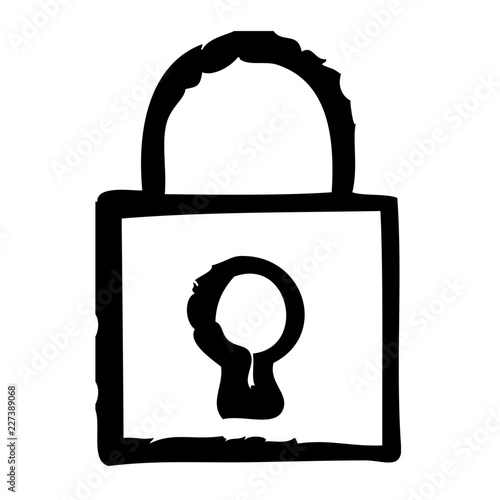 Lock Computer Interface User Program vector icon