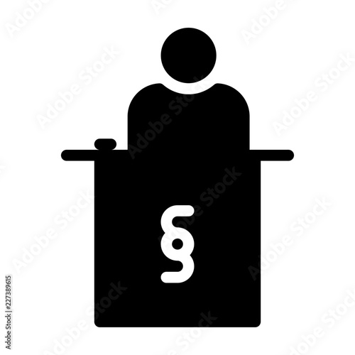 Judge Lawyer Judge Judgement Law vector icon