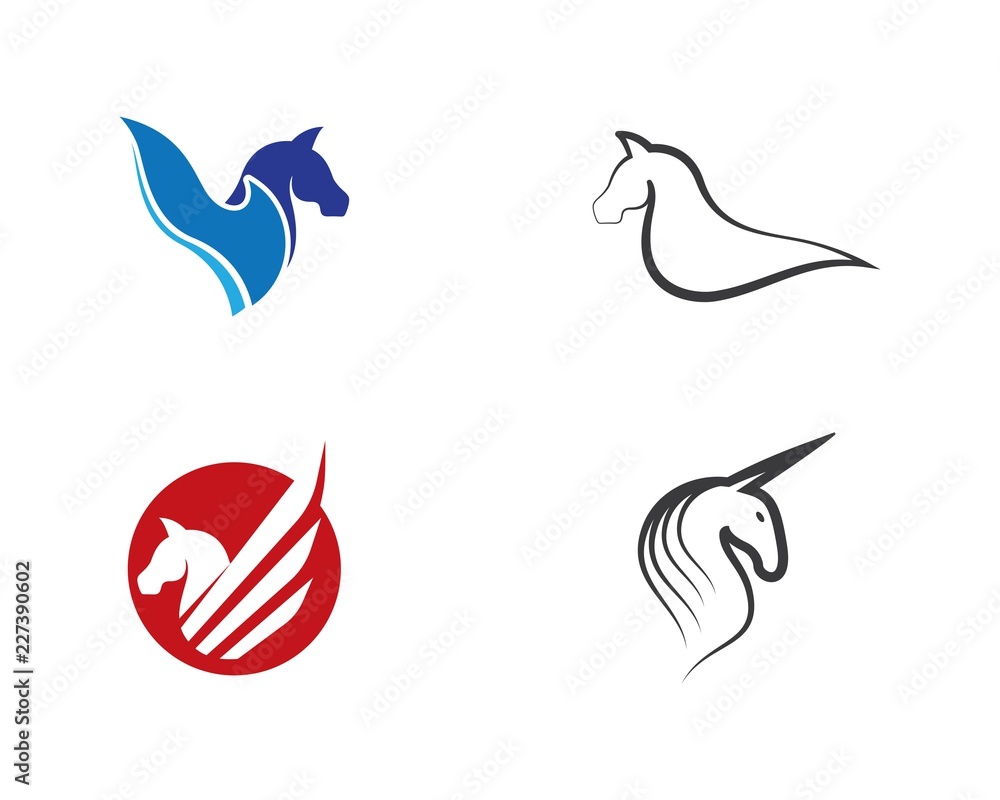Naklejka premium Pegasus logo illustration