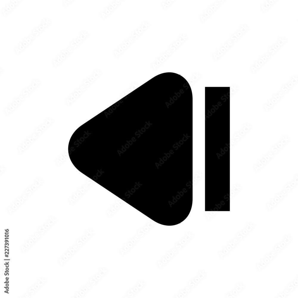 Media Controlls Slomo Back Gui Web vector icon Media Controlls Slomo Back Gui Web vector icon