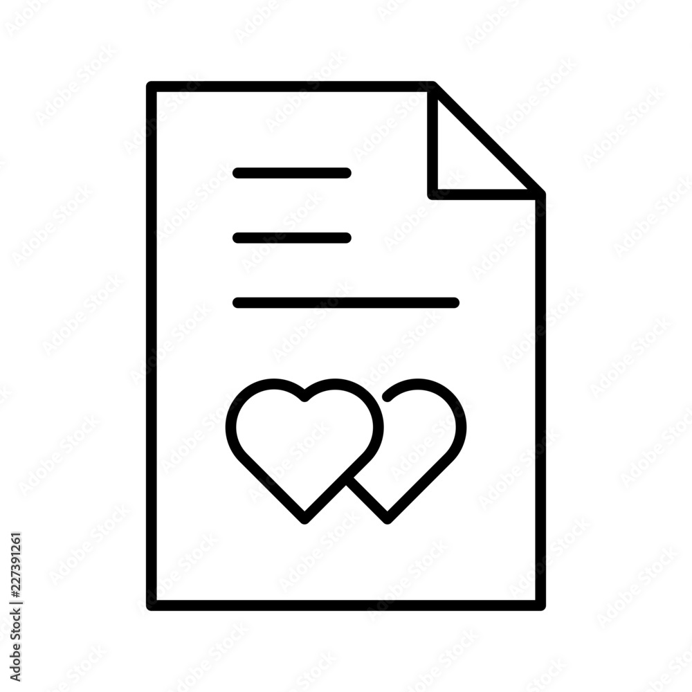 Marriage Certificate Love Wedding Valentines Day Engagement vector icon Marriage Certificate Love Wedding Valentines Day Engagement vector icon
