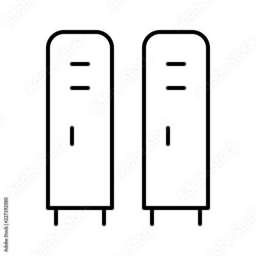 Locker Education School Learning Creation Culture vector icon