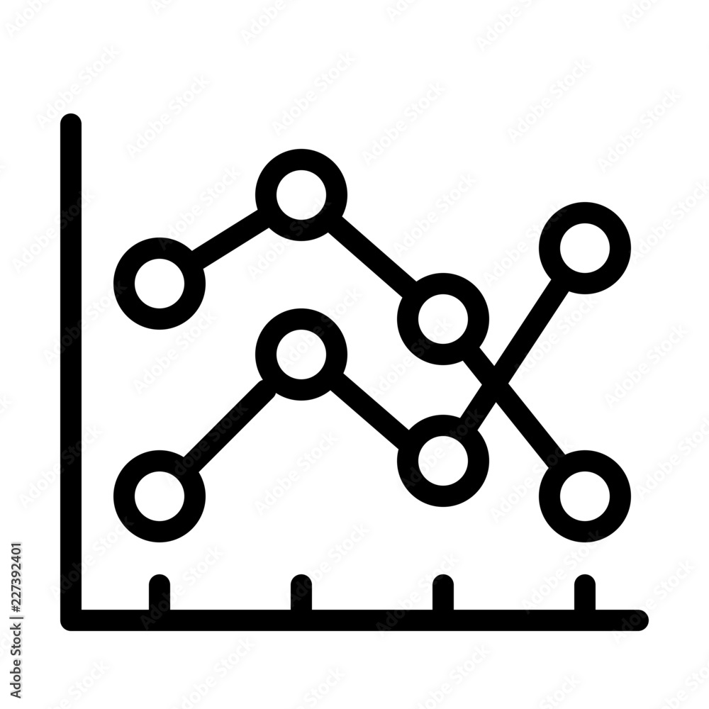 Line Chart Compare Seo Agency Business Internet Online Marketing vector icon Line Chart Compare Seo Agency Business Internet Online Marketing vector icon