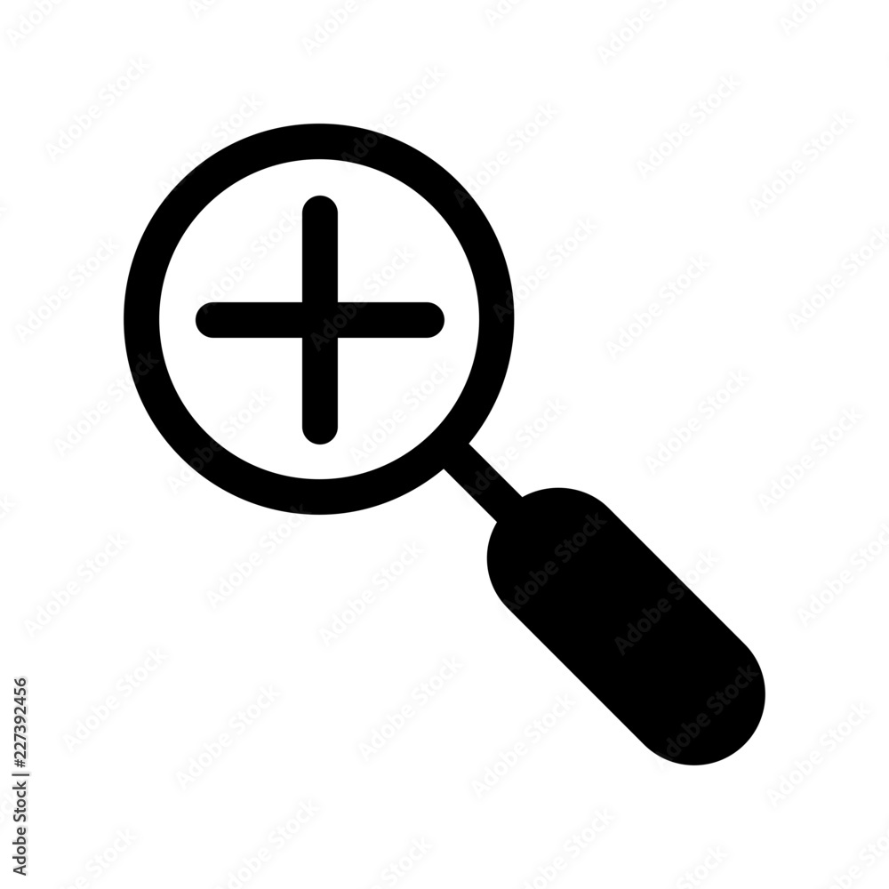 Magnisfying Glass Zoom IN Interface Gui Web vector icon Magnisfying Glass Zoom IN Interface Gui Web vector icon