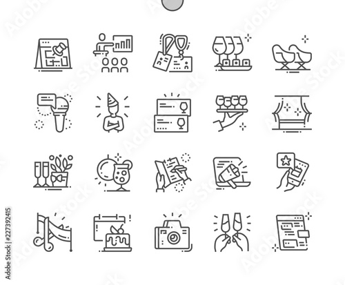 Event Well-crafted Pixel Perfect Vector Thin Line Icons 30 2x Grid for Web Graphics and Apps. Simple Minimal Pictogram