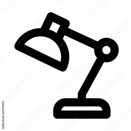 Lamp Desk Education School Learning Creation Culture vector icon
