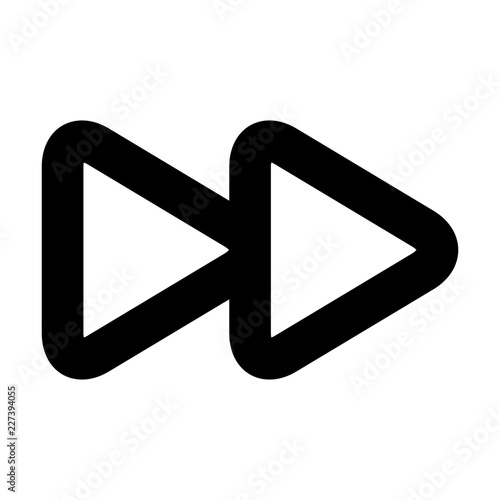 Media Controlls Forward Track Gui Web vector icon