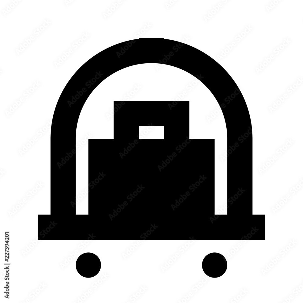 Luggage Cart Service Hotel Suitcase Briefcase vector icon Luggage Cart Service Hotel Suitcase Briefcase vector icon