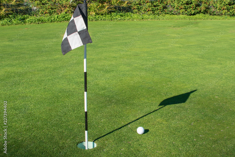 Obraz premium Putting Green Flag with Ball