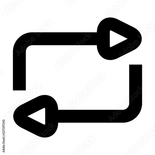 Media Controlls Repeat All Gui Web Kopie vector icon