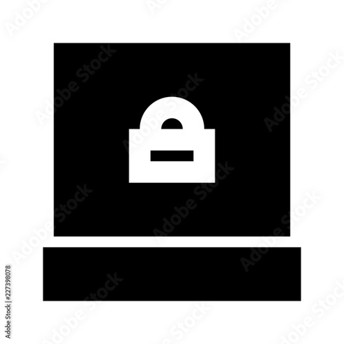 Notebook Lock Security Protect Protection Secure vector icon
