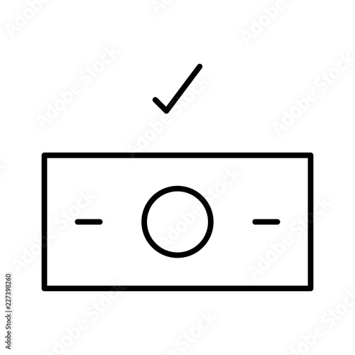 Payed Money Cash Electronic Dollar Purchase vector icon