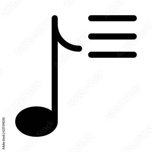 Note Music Playlist Audio Gui Web vector icon