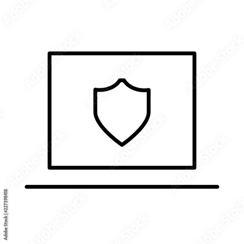 Notebook Security Safety Protect Lock Shield vector icon