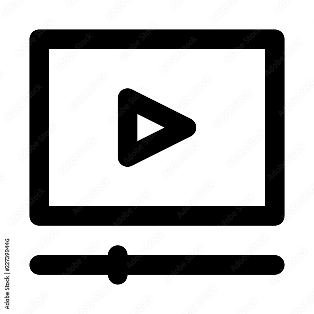 Online Video Communicate Broadcast News Television Newscast vector icon Online Video Communicate Broadcast News Television Newscast vector icon