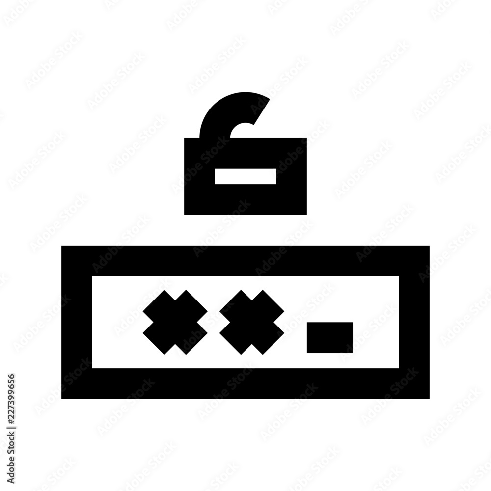Password Unlock Security Protect Protection Secure vector icon Password Unlock Security Protect Protection Secure vector icon