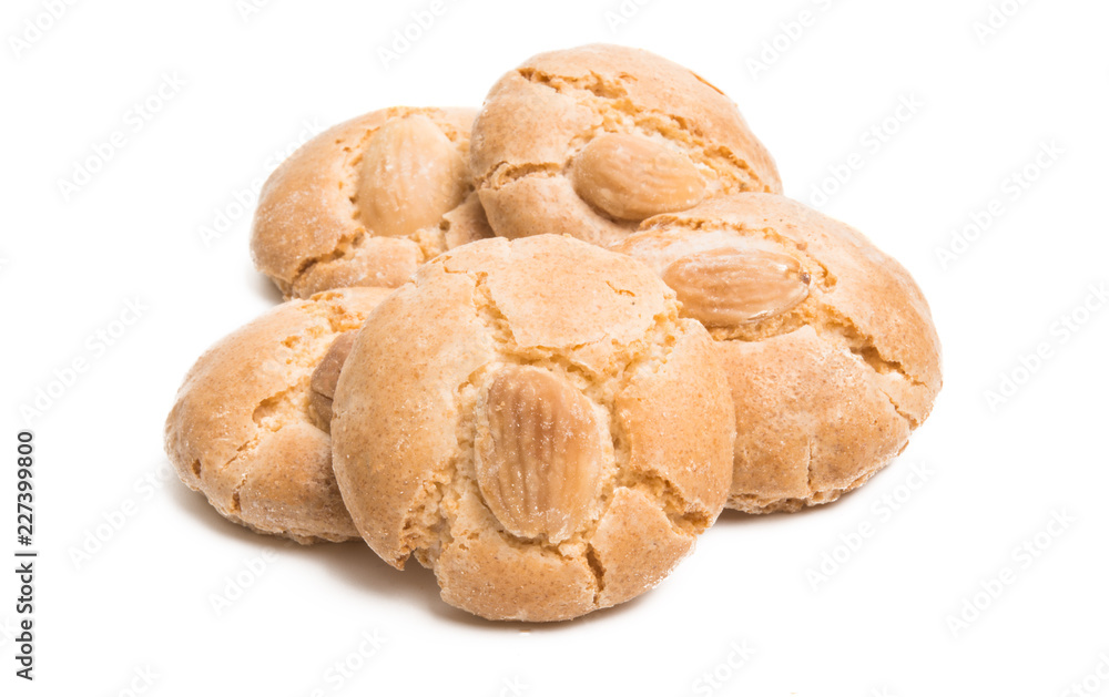 cookies with almonds isolated cookies with almonds isolated