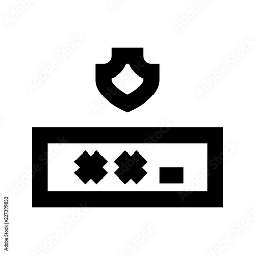 Password Shield Security Protect Protection Secure vector icon
