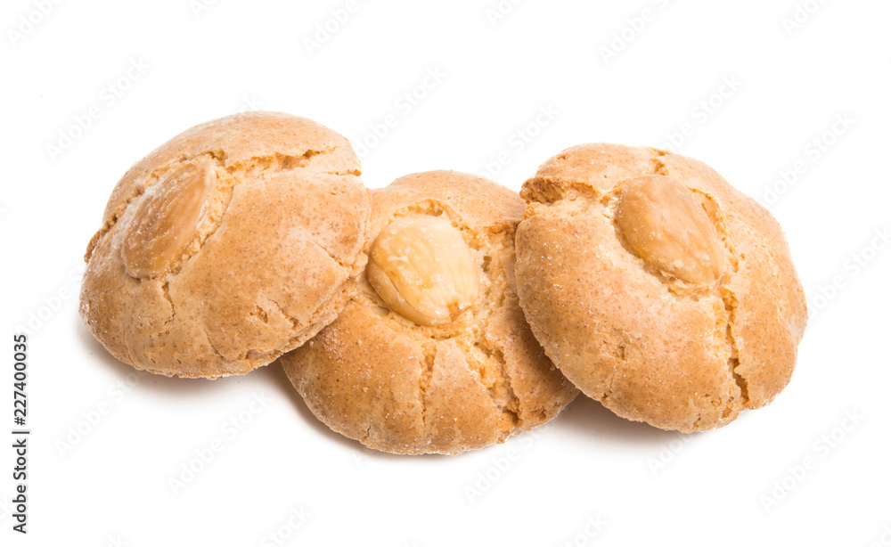 cookies with almonds isolated