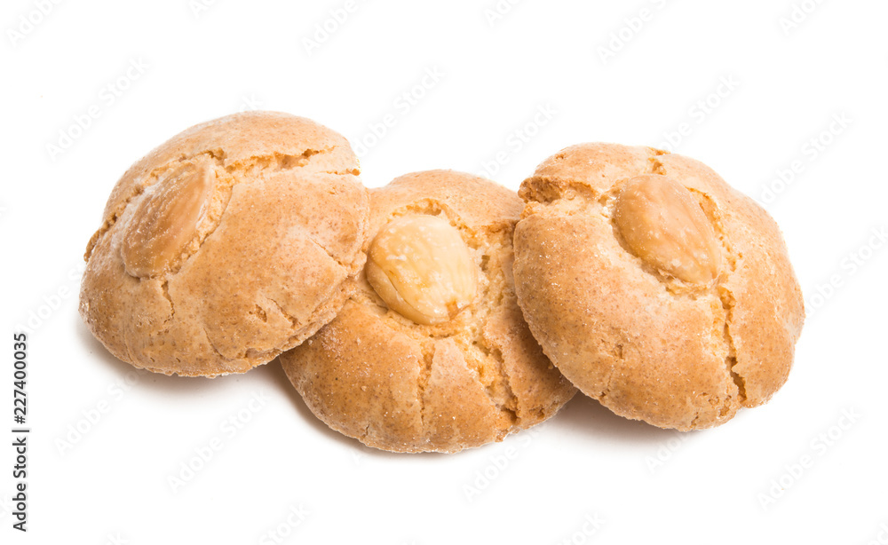 cookies with almonds isolated cookies with almonds isolated