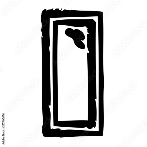 Mirror Large Hairdresser Barber Coiffeur Haircutter vector icon