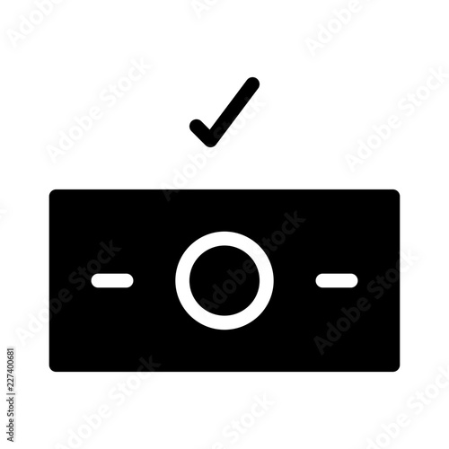 Payed Money Cash Electronic Dollar Purchase vector icon