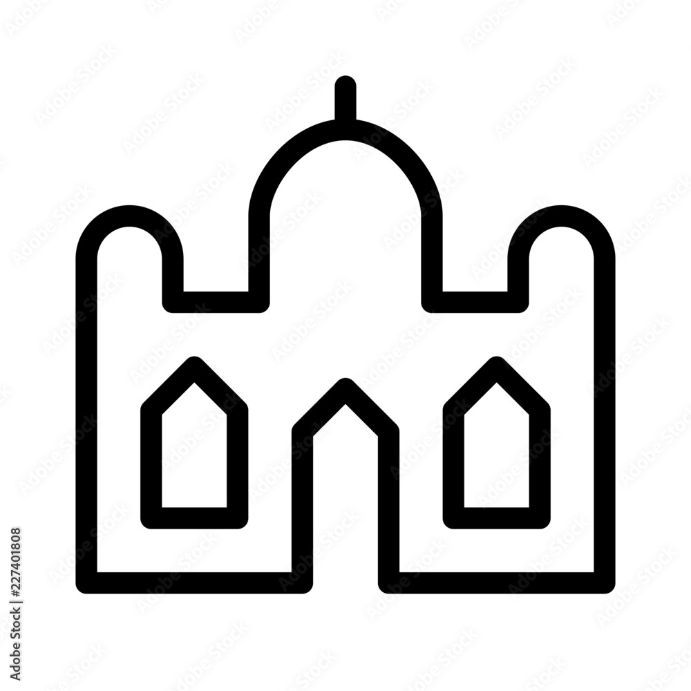 Palace City Town Map Locations vector icon