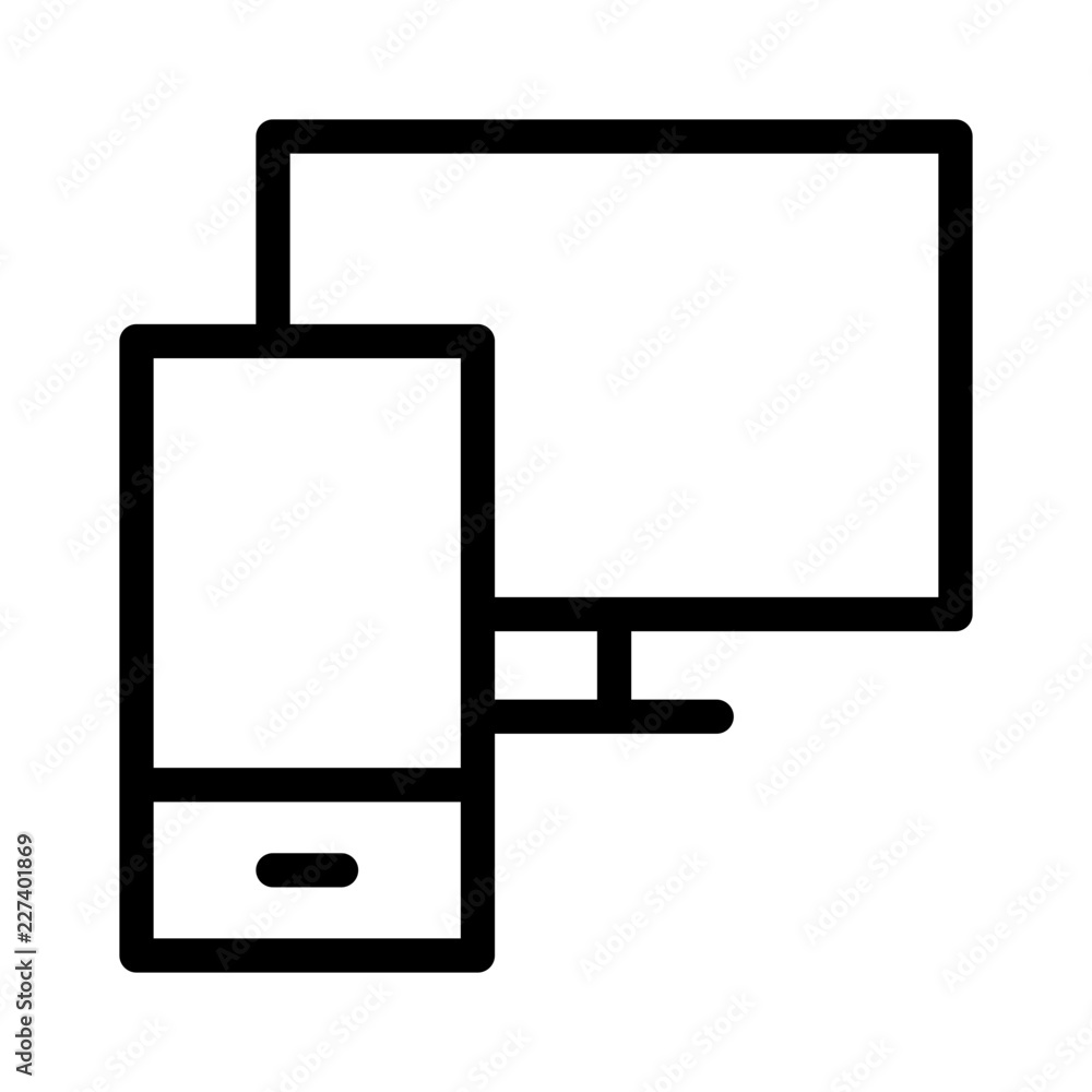 Multidevice Responsice Smartphone Display vector icon Multidevice Responsice Smartphone Display vector icon