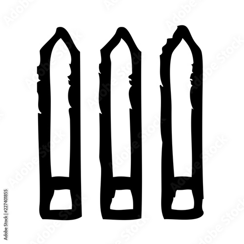 Pencils Education School Learning Creation Culture vector icon