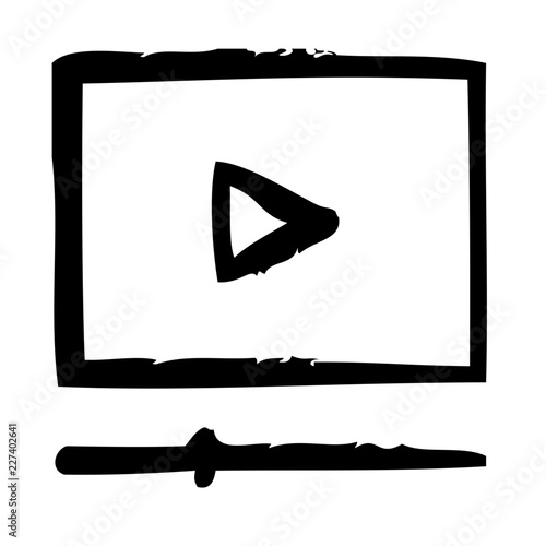 Online Video Communicate Broadcast News Television Newscast vector icon