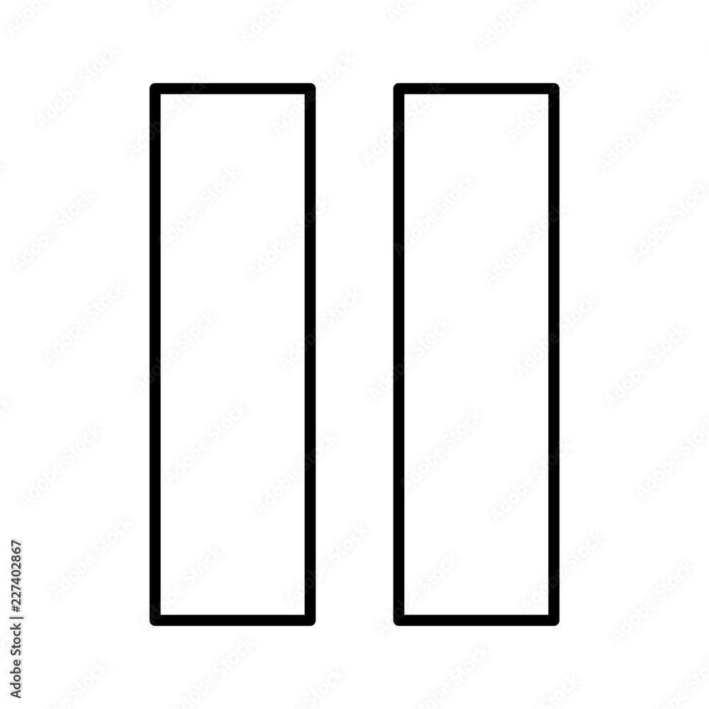 Pause Videoplayer Interface Software Web Media vector icon Pause Videoplayer Interface Software Web Media vector icon