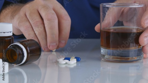 Vicious Person Combine Alcohol and Medical Pills