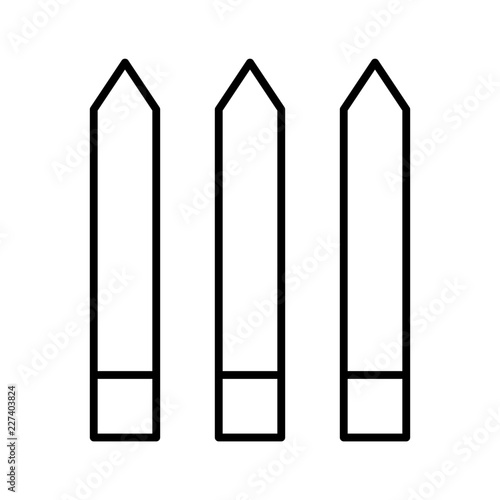Pencils Education School Learning Creation Culture vector icon