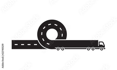 Black logistic logo