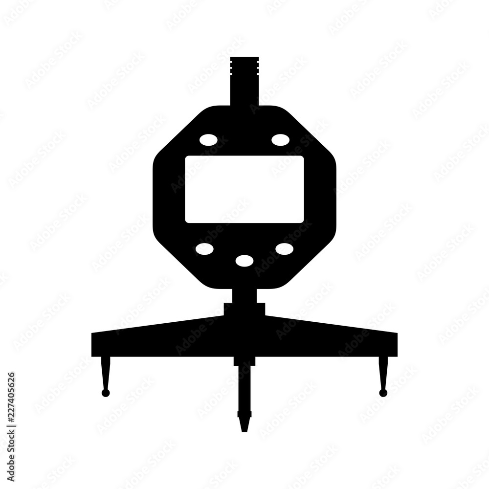 Radius measuring gauge with a dial indicator Radius measuring gauge with a dial indicator