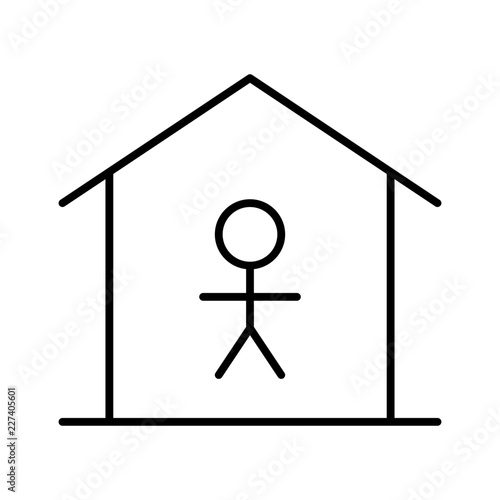 Orphanage House Kid Child vector icon