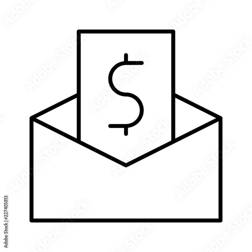 Paycheck Finance Money Cash Bank vector icon