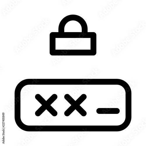 Password Lock Security Protect Protection Secure vector icon