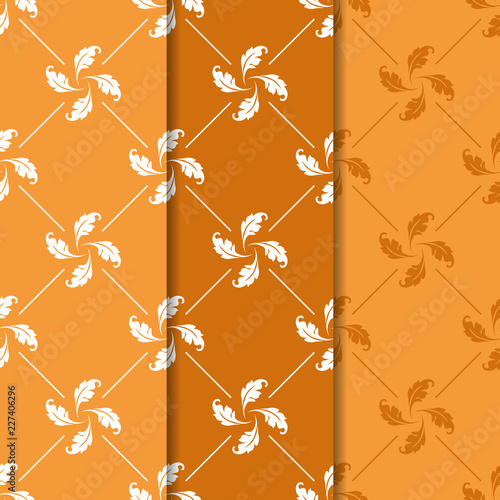 abstract floral seamless pattern with flowers, netting and leaves