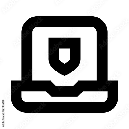Notebook Secure Server Security Data Computer vector icon