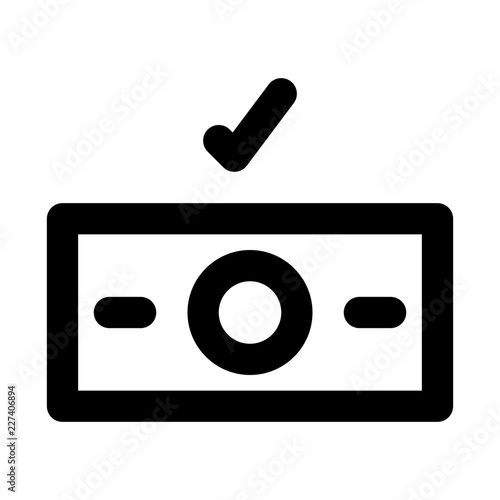 Payed Money Cash Electronic Dollar Purchase vector icon