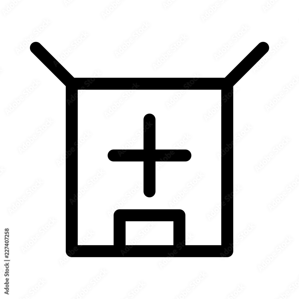 Parcel Add Commerce Market Shop Supermarket vector icon Parcel Add Commerce Market Shop Supermarket vector icon