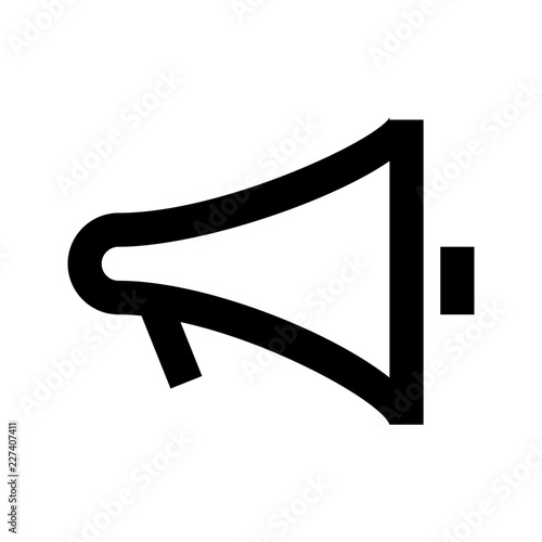 Megaphone Speaker Advertisement Gui Web vector icon