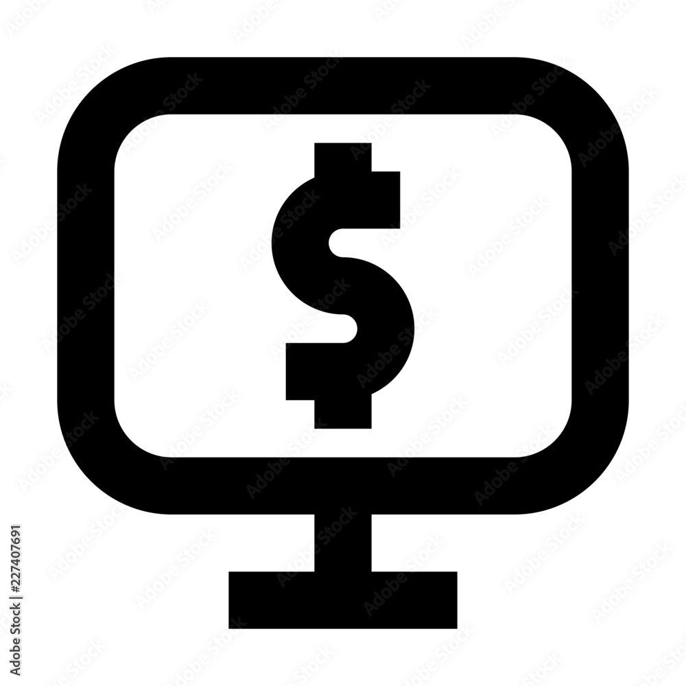 Online Banking Dollar Finance Money Exchequer Cash vector icon Online Banking Dollar Finance Money Exchequer Cash vector icon