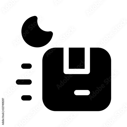 Overnight Parcel Service Delivery Fast Express vector icon