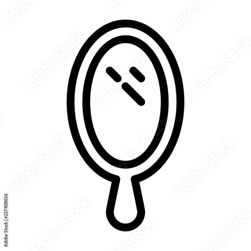 Mirror Hand Hairdresser Barber Coiffeur Haircutter vector icon
