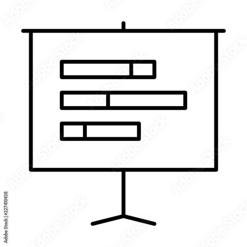Presentation Bar Chart Startup Business Office Company vector icon