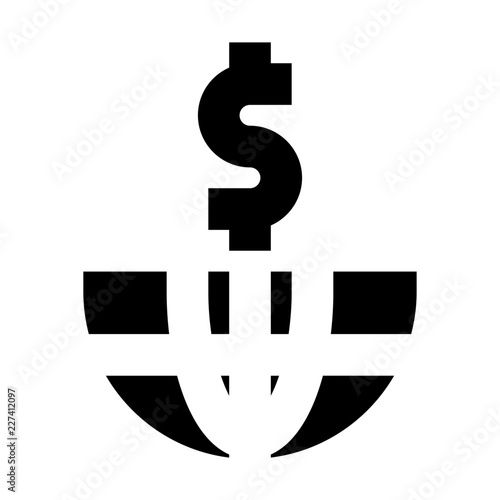Reserve Currency Dollar Finance Money Exchequer Cash vector icon
