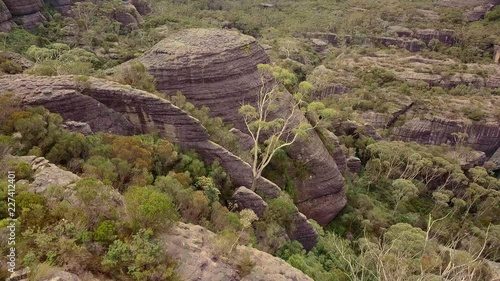 Aerial view of Monolith Valley  in Budawang National Park photo