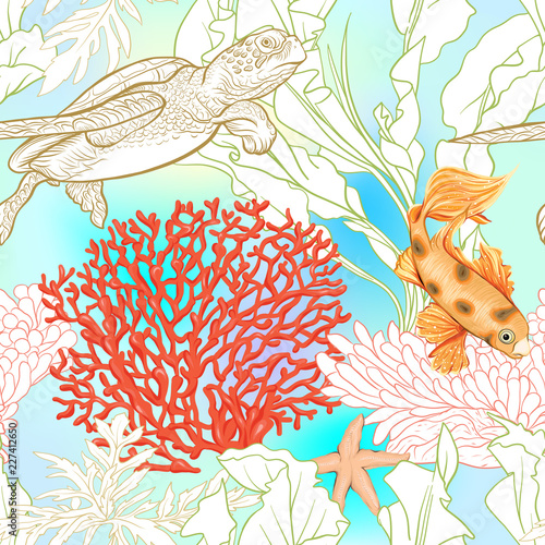 sea world seamless pattern